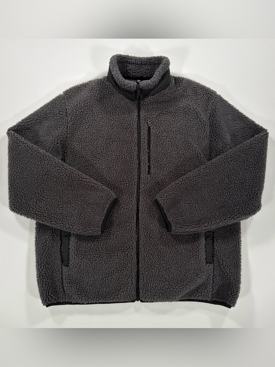 Uniqlo Other - UNIQLO Mens XL Windproof Outer Fleece Jacket Dark Gray Sherpa Full Zip 450200